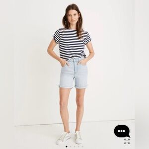 Madewell High-Rise Mid-Length Denim Shorts, Size 24